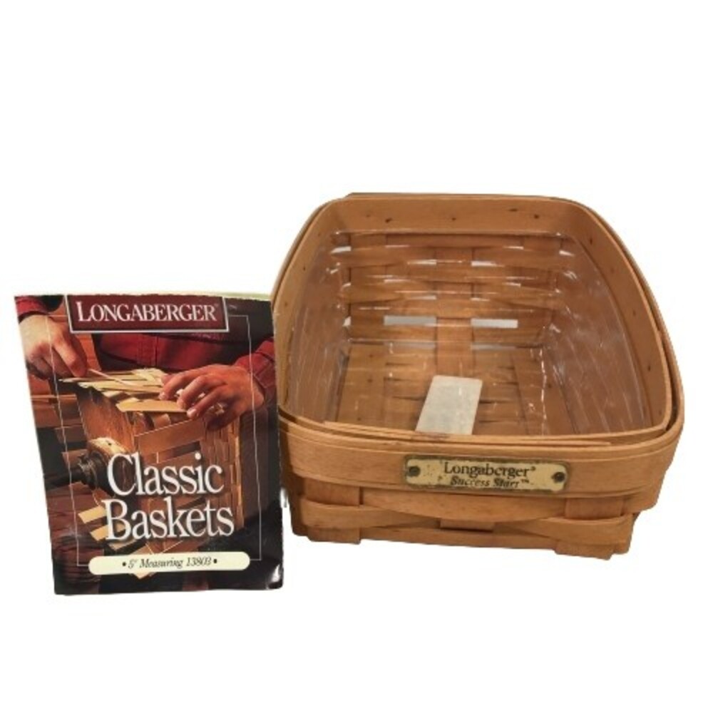 Longaberger 1999 Success Start Note Pal Paper Basket & Protector Liner